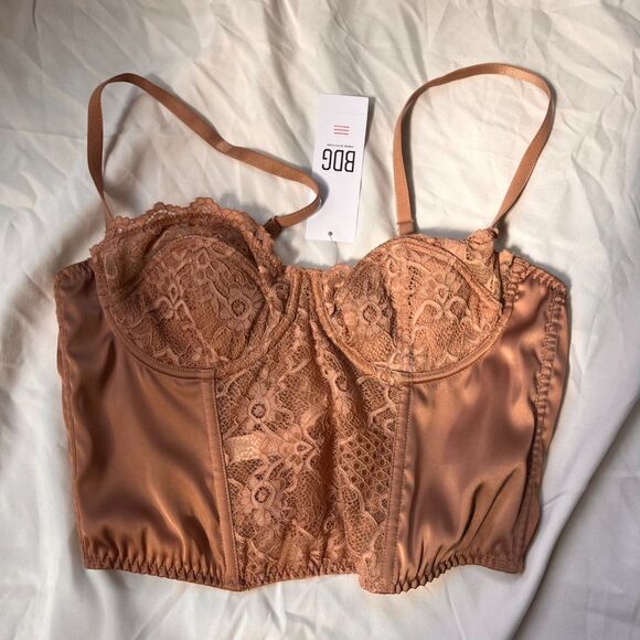 NWT BDG Urban Outfitters Ava brown / beige corset - Large - Picture 2 of 4